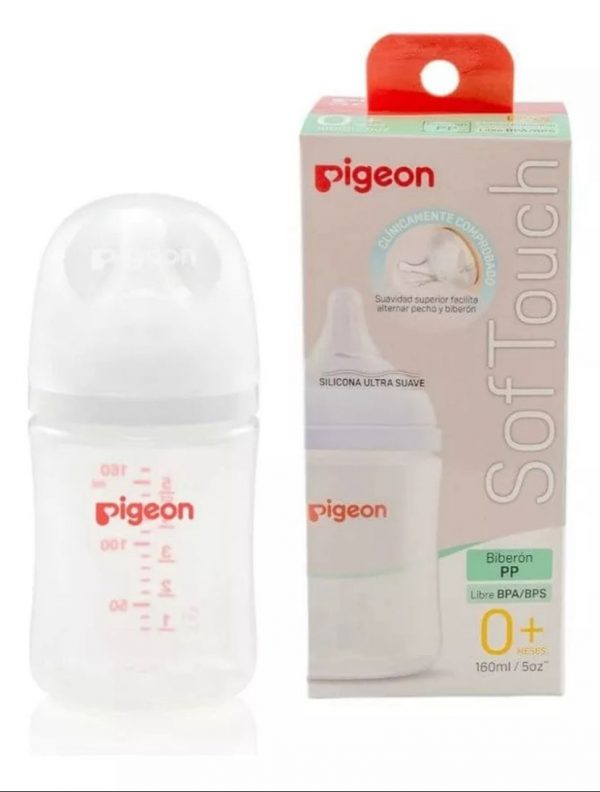 BIBERON SOFTOUCH PIGEON VIDRIO 160M COLOR BLANCO