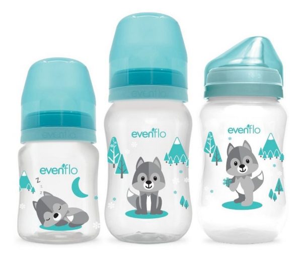 SET 2 BIBERONES ANTICOLICOS EVENFLO CON VASO ENTRENADOR