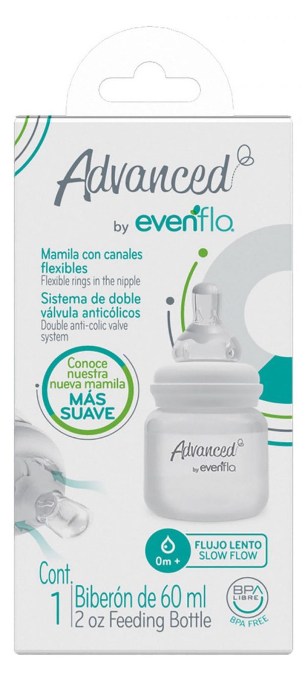 BIBERON EVENFLO 60ML FLUJO LENTO 0M+